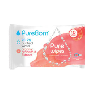 Pure Born Pure Wipes, 10 Sheets