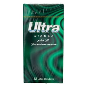 Ultra Ribbed Condoms 12 pcs