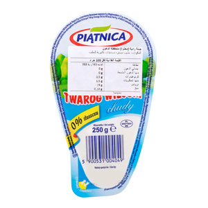 Piatnica Farmer Cheese Low Fat Container With Multiple Open/Close, 250 g