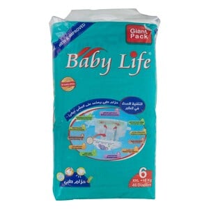 Baby Life Diapers Size 6 XXL 18+ kg Giant Pack 46 pcs