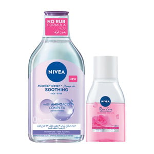 اشتري قم بشراء Nivea Cleanser 3in1 Micellar Water For Sensitive Skin 400 ml + Rose Care Organic Micellar Water In Oil 100 ml Online at Best Price من الموقع - من لولو هايبر ماركت Nivea Pearl & Beauty في الامارات
