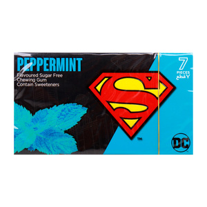 Superman Sugar Free Bubble Gum Peppermint, 14.5 g