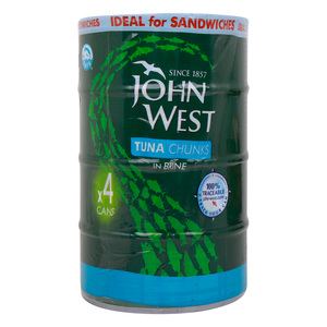 John West Tuna Chunks in Brine 4 x 132 g