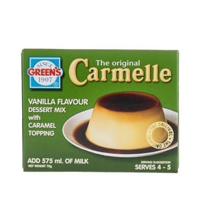 اشتري قم بشراء Greens Dessert Mix With Caramel Topping Vanilla Flavour 12 x 70 g Online at Best Price من الموقع - من لولو هايبر ماركت Cake & Dessert Mixes في السعودية