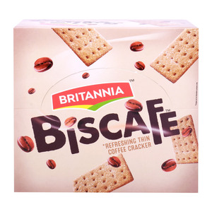 Britannia Biscafe Refreshing Thin Coffee Cracker, 9 x 29.5 g