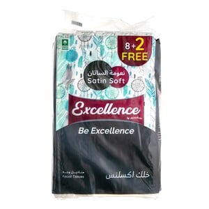 Excellence Satin Soft Facial Tissues 10 x 140 sheets