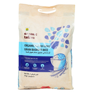 اشتري قم بشراء Organic Tattva Extra Long Grain Basmati Rice 5 kg Online at Best Price من الموقع - من لولو هايبر ماركت Online Exclusive في الكويت