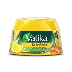Buy Vatika Dandruff Guard Styling Hair Cream Lemon Tea Tree & Almond 140 ml Online at Best Price | Hair Creams | Lulu UAE in UAE