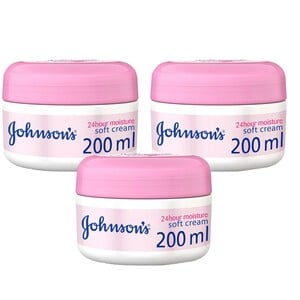 Johnson's 24Hour Moisture Soft Cream 200 ml 2+1