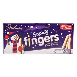 Cadbury Snowy Biscuit Fingers Covered In Milk & White Chocolate 115 g