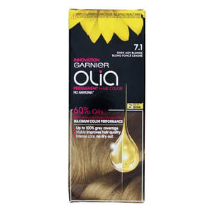 Garnier Olia Dark Ash Blonde Permanent Hair Color 7.1 1 pkt