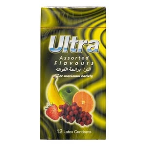 Ultra Assorted Flavour Condoms 12 pcs