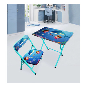 Maple Leaf Study Table + Chair KT003A Blue
