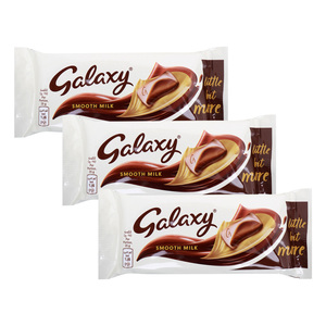 Galaxy Smooth Milk Chocolate Value Pack 3 x 75 g