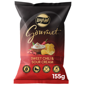 Buy Lays Gourmet Sweet Chili and Sour Cream 155 g Online at Best Price | Potato Bags | Lulu KSA in UAE