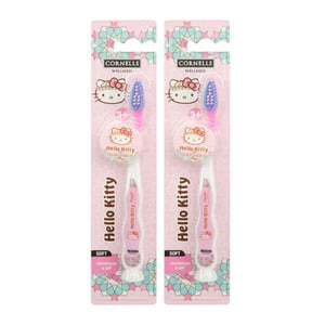 Cornells Hello Kitty Toothbrush & Cap Soft 2 pcs