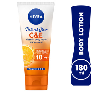Nivea Body Lotion Natural Glow Vitamin C & E Orange Scent 180 ml