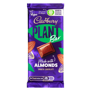 Cadbury Plant Bar Almonds Smooth Chocolate 90 g