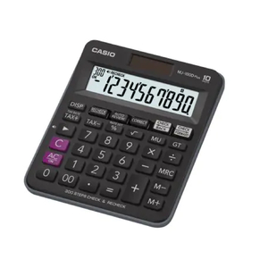 Casio Mini Desk Type Calculator, 10 Digits, Black, MJ-100D PLUS