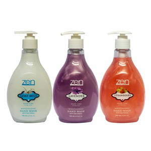 Zen Anti-Bacterial Handwash Goat Milk + Lavender + Strawberry 3 x 500 ml