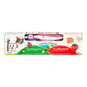 Oral Face Strawberry Kids Toothpaste 75 ml + Brush 1 pc