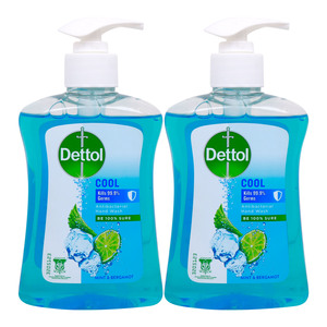 Dettol Antibacterial Cool Hand Wash Mint & Bergamot, 2 x 250 ml