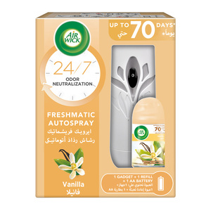 Buy Airwick Freshmatic Kit Auto Spray Vanilla Value Pack 250 ml Online at Best Price | Auto AirFresh.Machin | Lulu KSA in Saudi Arabia