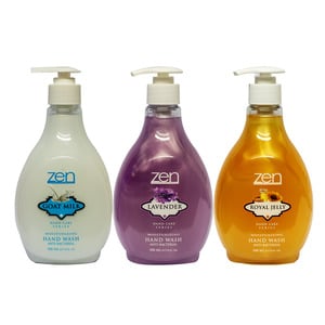 Zen Anti-Bacterial Handwash Goats Milk + Lavender + Royal Jelly 3 x 500 ml