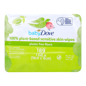 Buy Dove Plant Based Sensitive Skin Baby Wipes 3 x 63 pcs Online at Best Price | Baby Wipes | Lulu Kuwait in Kuwait