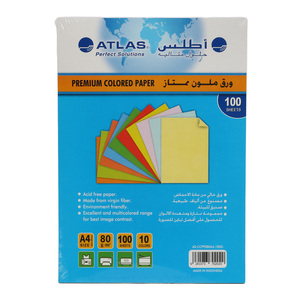 Atlas Premium Colored Paper A4 80GSM 100pcs
