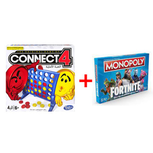 Hasbro Connect 4 Grid + Monopoly Fortnite  HSO12