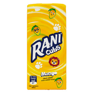 Rani Cubs Mango Fruit Drink Tetra Pack 9 x 185 ml
