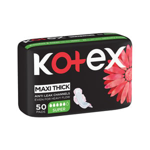 Kotex Maxi Thick Super Pads With Wings 50pcs