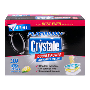 Crystale Platinum & Dishwasher Tabs, 39 Pcs