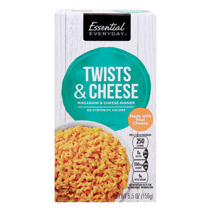 Essential Everyday Twists and Cheese Macaroni and Cheese Dinner, 5.5 oz (156 g)