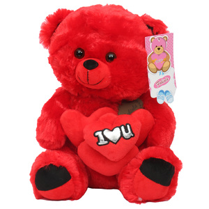 Fabiola Teddy Bear Plush With Heart 30cm J3001-1 Assorted