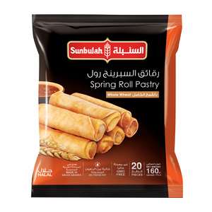 Buy Sunbulah Spring Roll Pastry Whole Wheat 20 pcs Online at Best Price | Frozen Pastry | Lulu KSA in UAE
