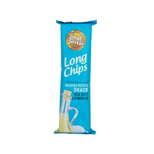 Treat Tastic Long Chips Mashed Potato Snack Sea Salt & Vinegar 75 g