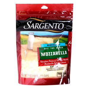 Sargento Slide Rite Reduced Fat Shredded Mozzarella Cheese, 7 OZ (198 g)