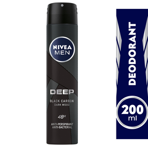 Buy Nivea Men Deodorant Spray Deep Black Carbon 200 ml Online at Best Price | Mens Deodorants | Lulu UAE in Kuwait