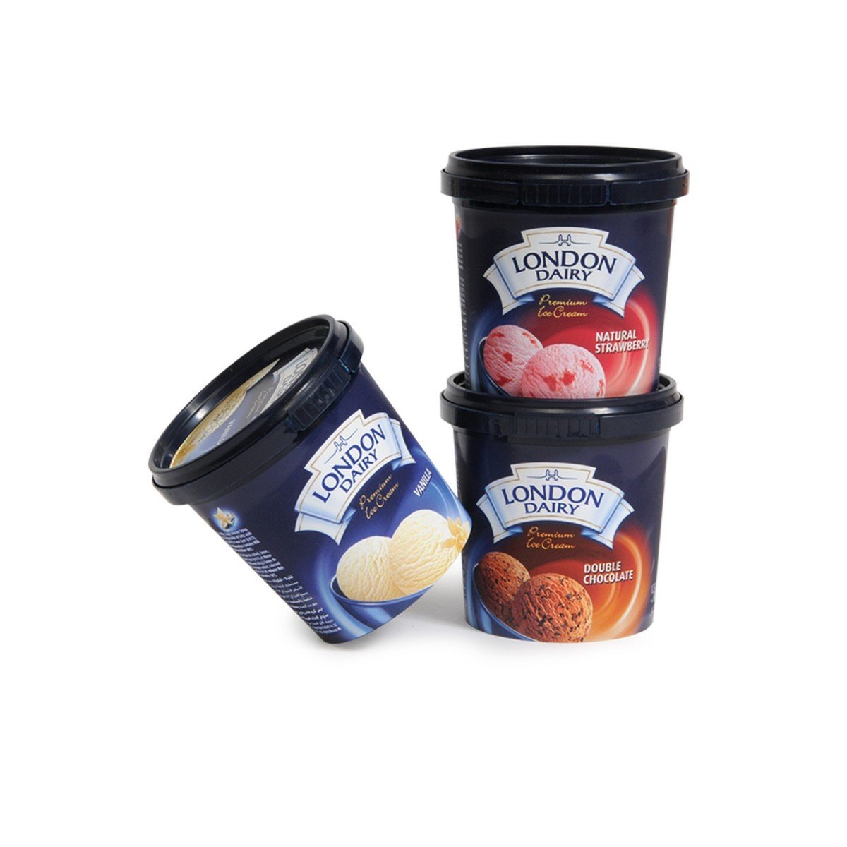 London Dairy Ice Cream Cup Assorted 3 x 125 ml