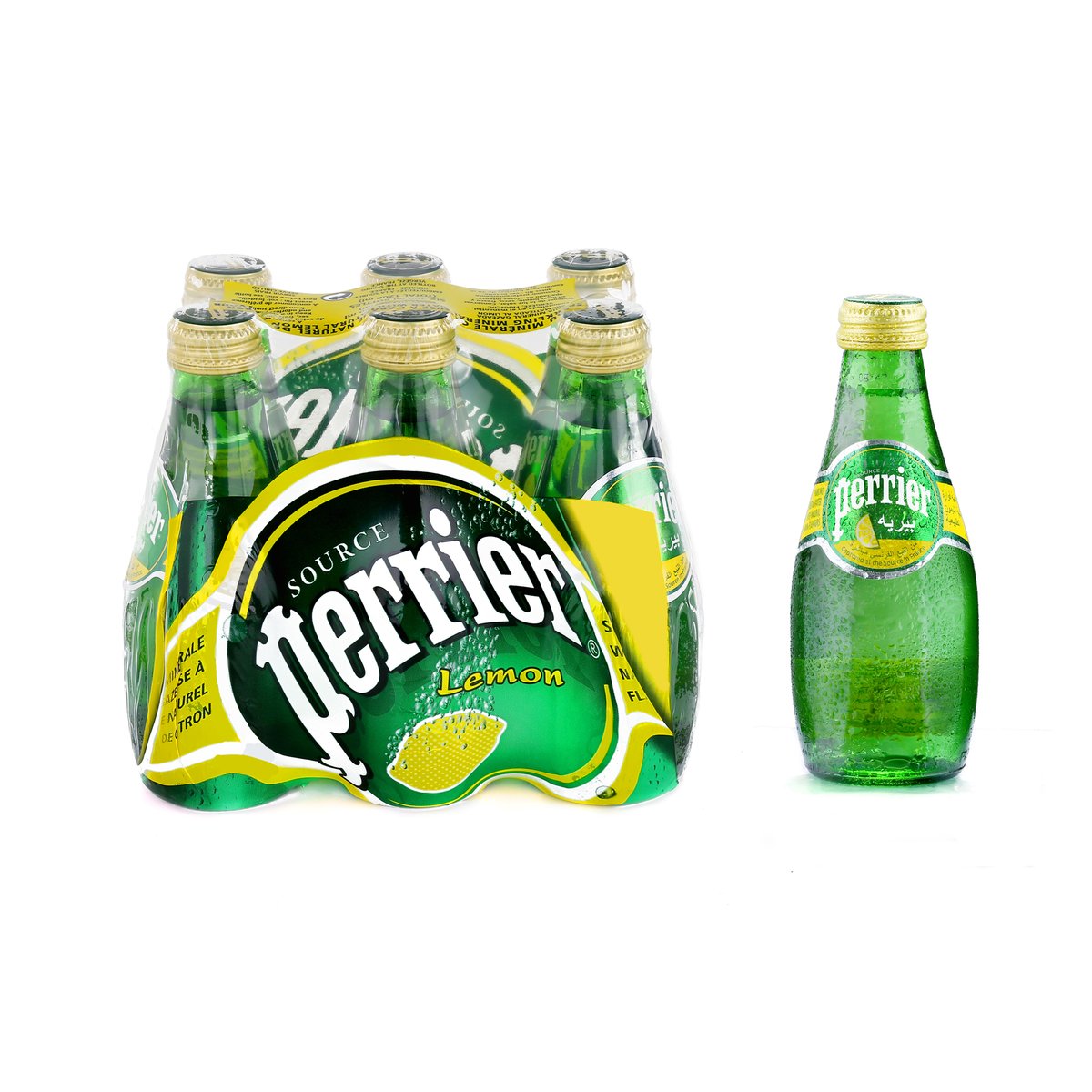 Perrier Natural Sparkling Mineral Water Lemon 6 x 200 ml