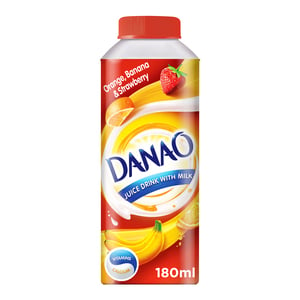 Danao Juice Drink with Milk Orange-Banana & Strawberry 180ml