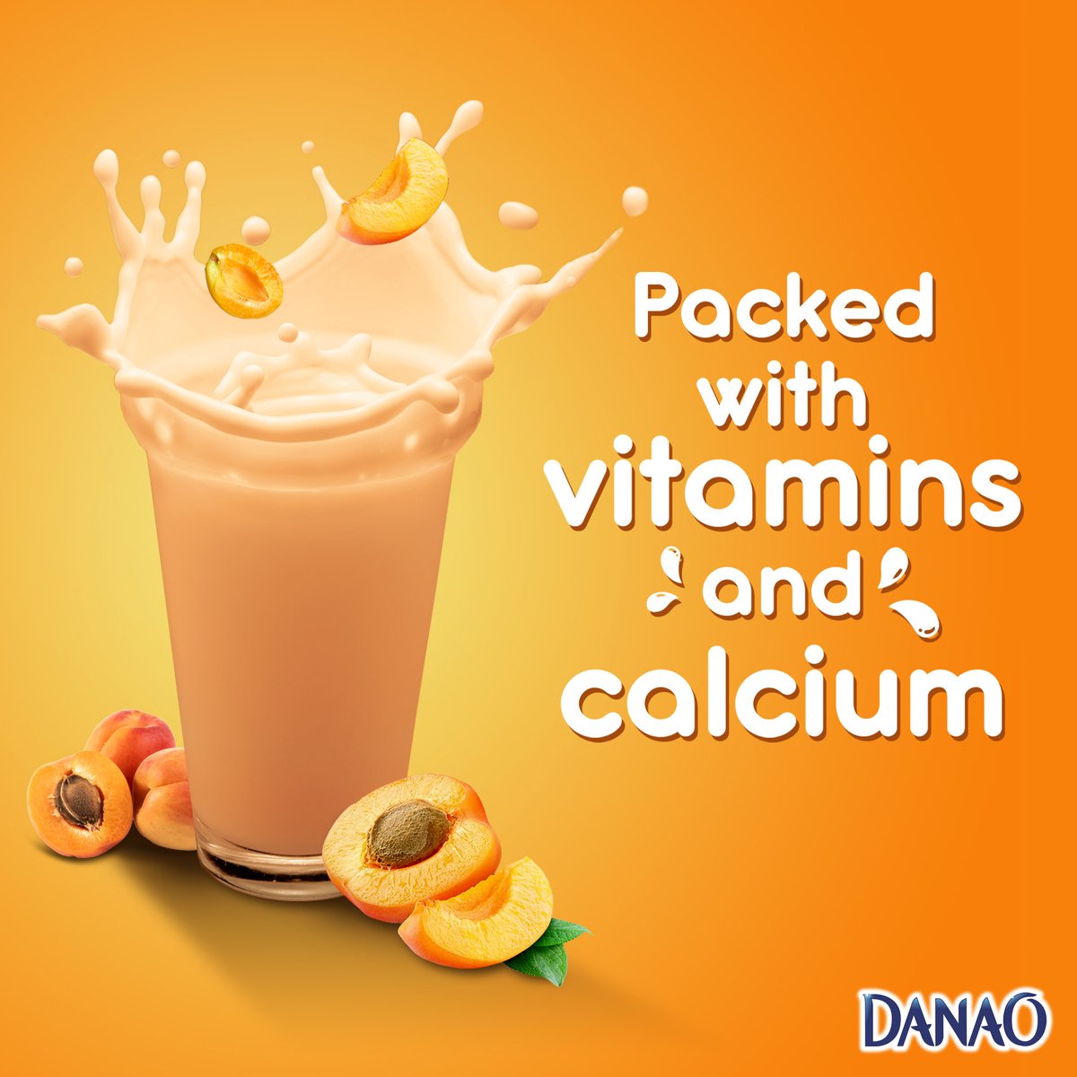 Danao Juice Drink with Milk Peach & Apricot 1 Litre