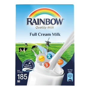 Rainbow UHT Milk Full Cream 185ml