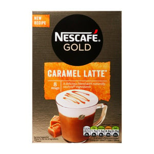 Buy Nescafe Cafe Gold Menu Caramel Latte 8 x 17 g Online at Best Price | Coffee | Lulu Kuwait in Kuwait