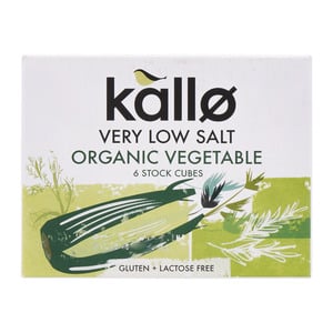 Kallo Very Low Salt Organic Vegetable 6 Stock Cubes 60g