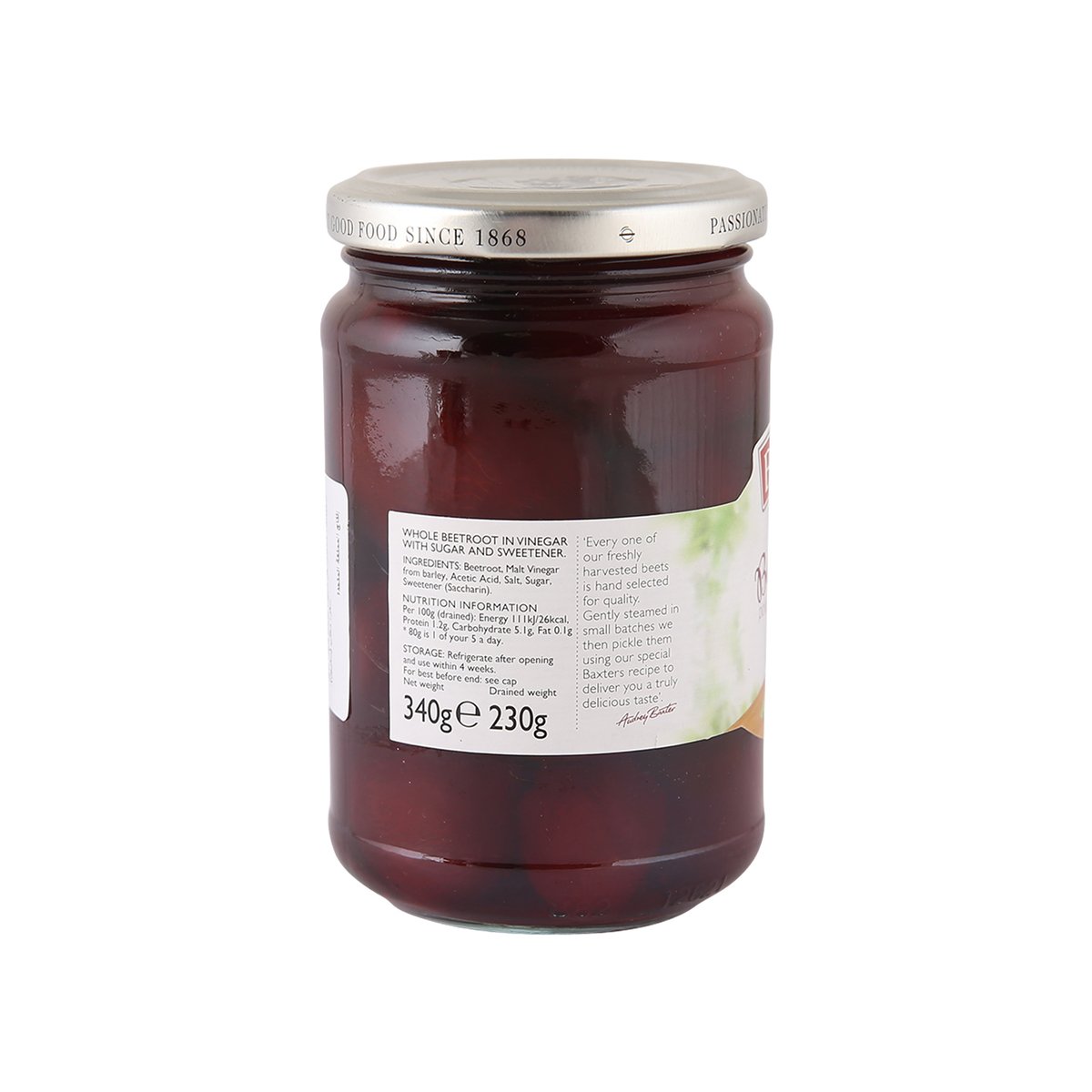 Baxters Baby Beetroot Pickled In Sweet Malt Vinegar 340 g