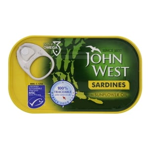 Buy John West Sardines In Sunflower Oil 120 g Online at Best Price | Canned Sardines | Lulu Kuwait in Kuwait