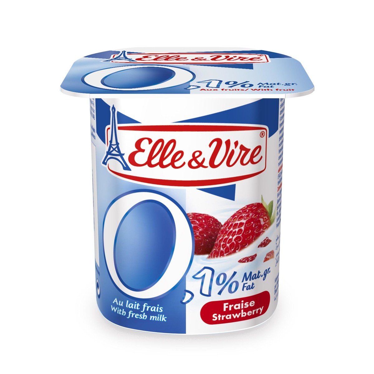 Elle & Vire Strawberry Yoghurt Light 125 g